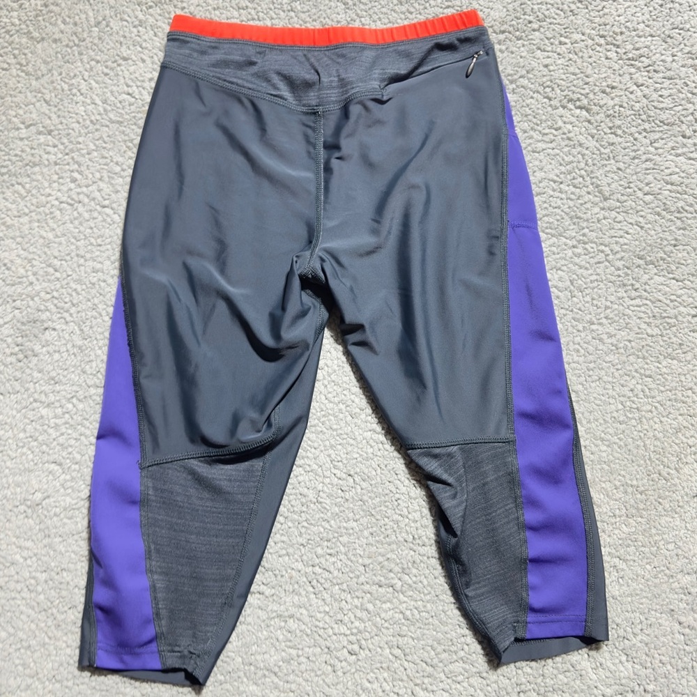 👉 Adidas Supernova Black Purple Running Capri Leggings Medium